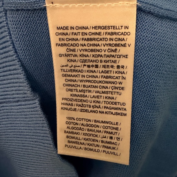 GANT Men's Classic Cotton Crew Neck Sweater - Blue - Picture 6 of 6